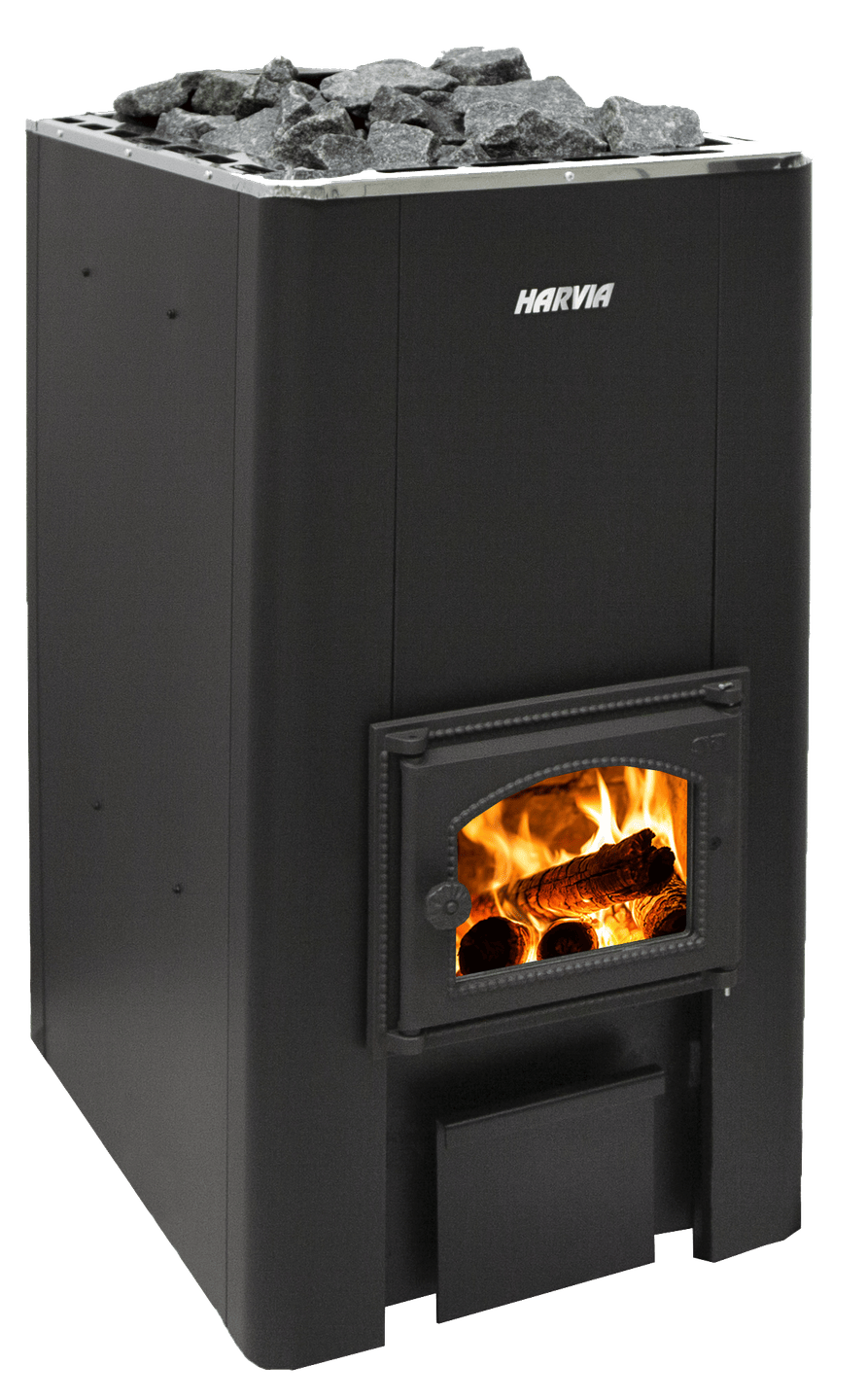 Harvia 50 wood-burning sauna heater, graphite black