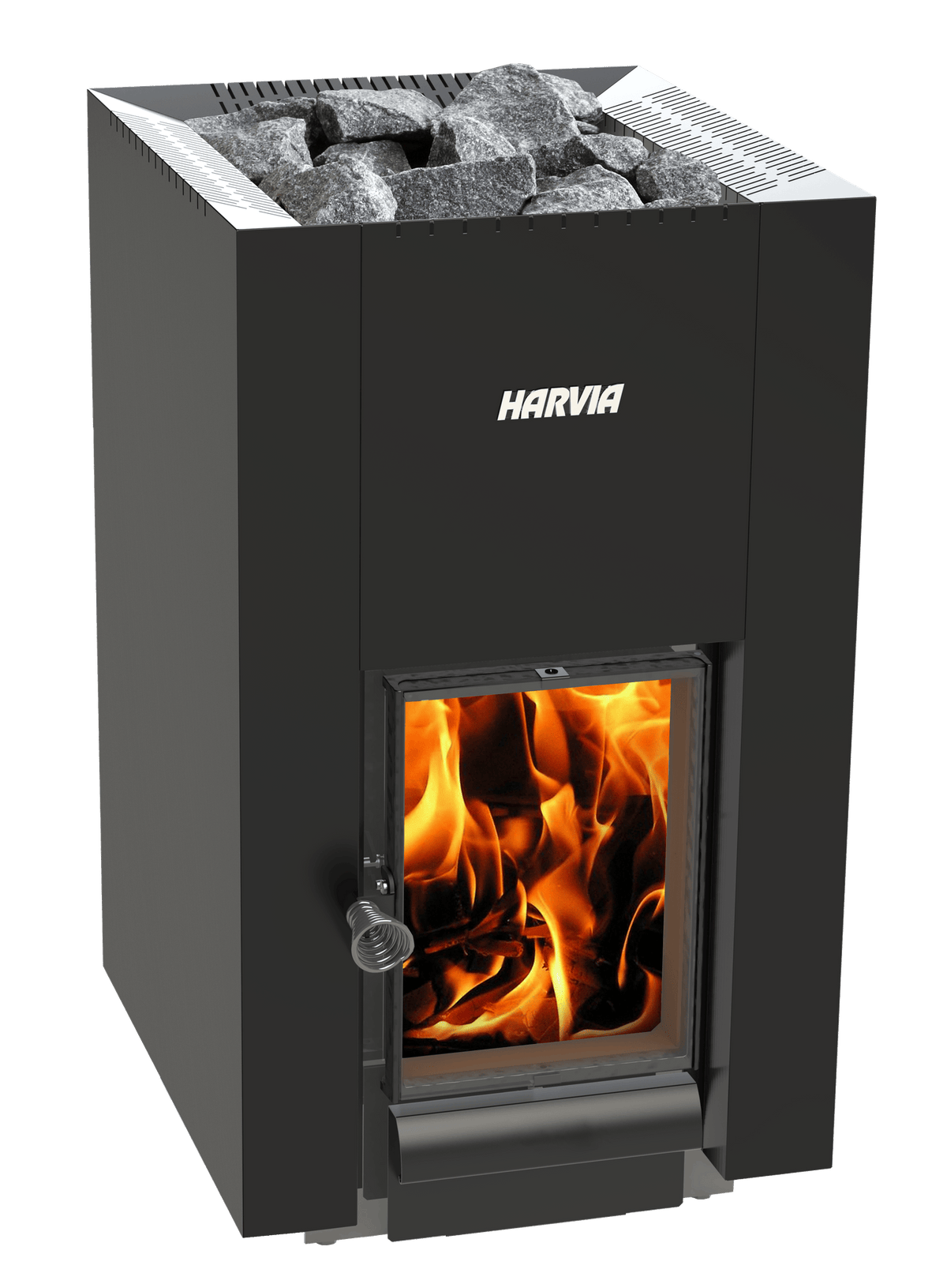 Harvia Linear 22 GreenFlame wood-burning sauna heater, black