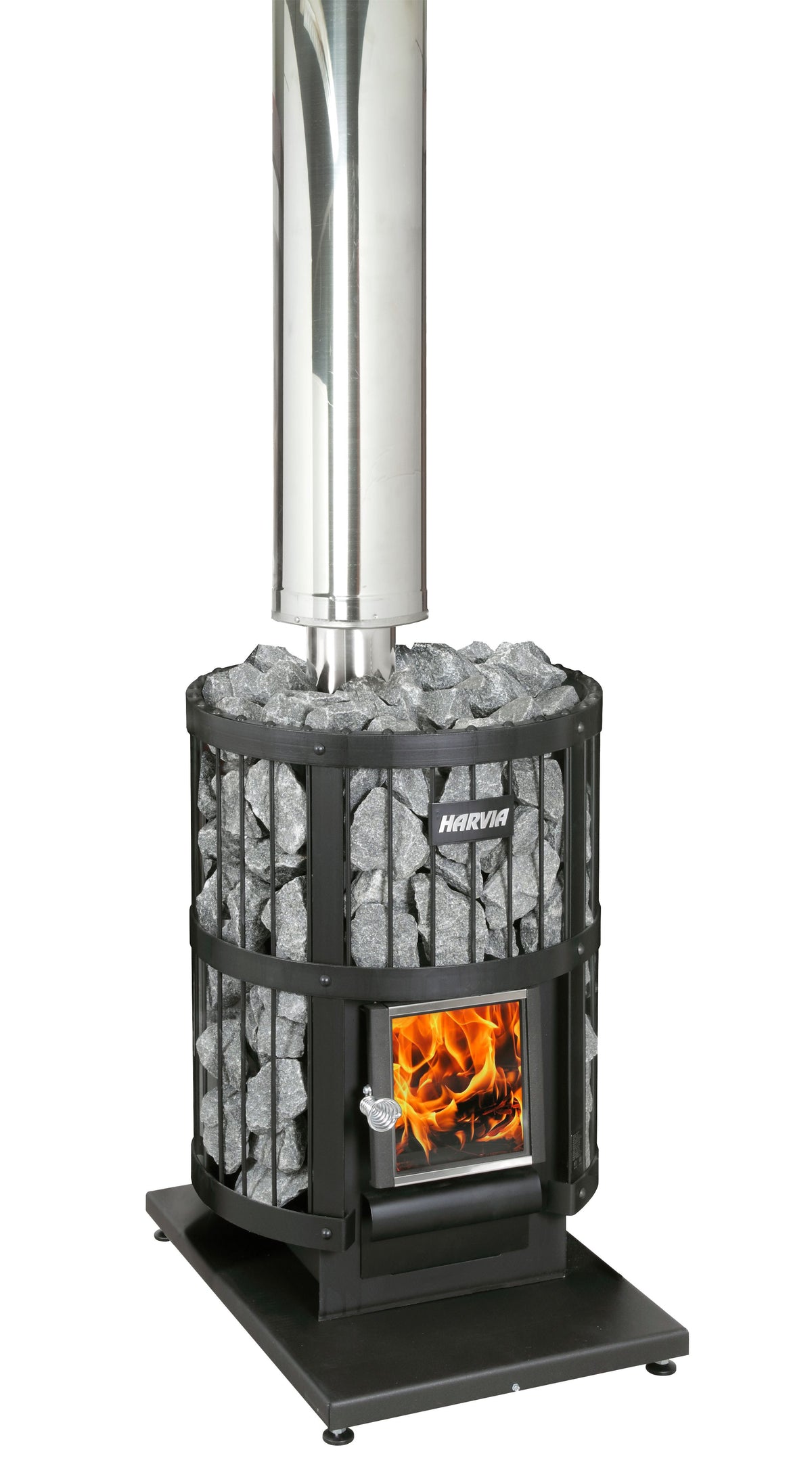 Harvia Legend wood stove with WHP1500 steel chimney