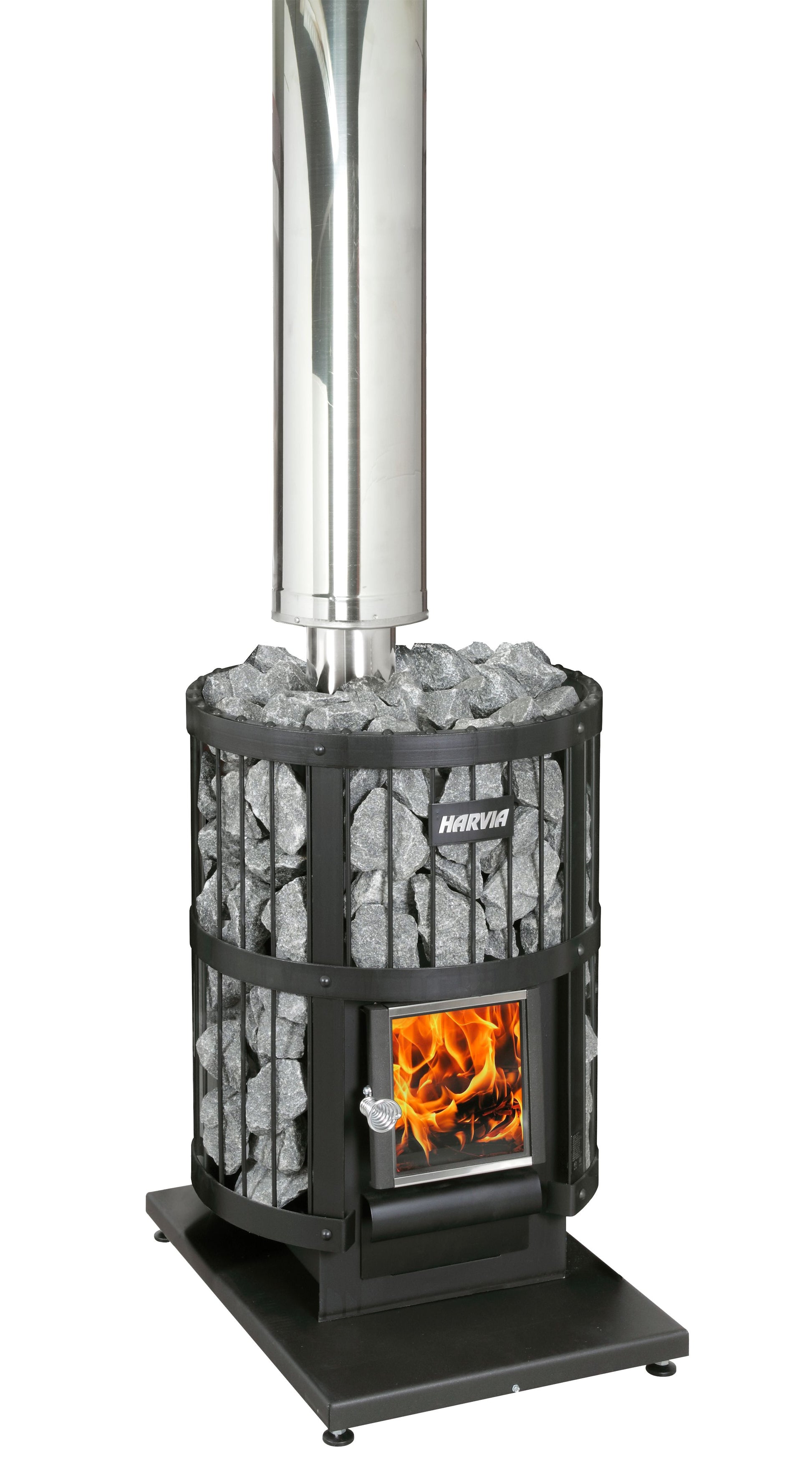 Harvia Legend wood stove with WHP1500 steel chimney