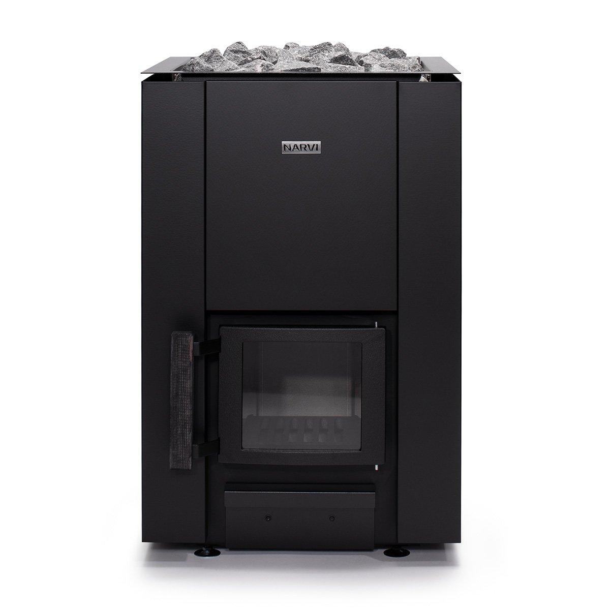 Narvi Kaamos 20 wood-burning sauna stove, black, studio