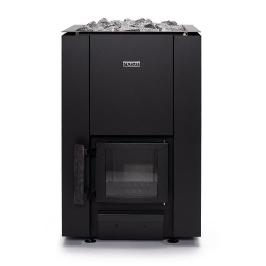 Narvi Kaamos 20 wood-burning sauna stove, black, studio