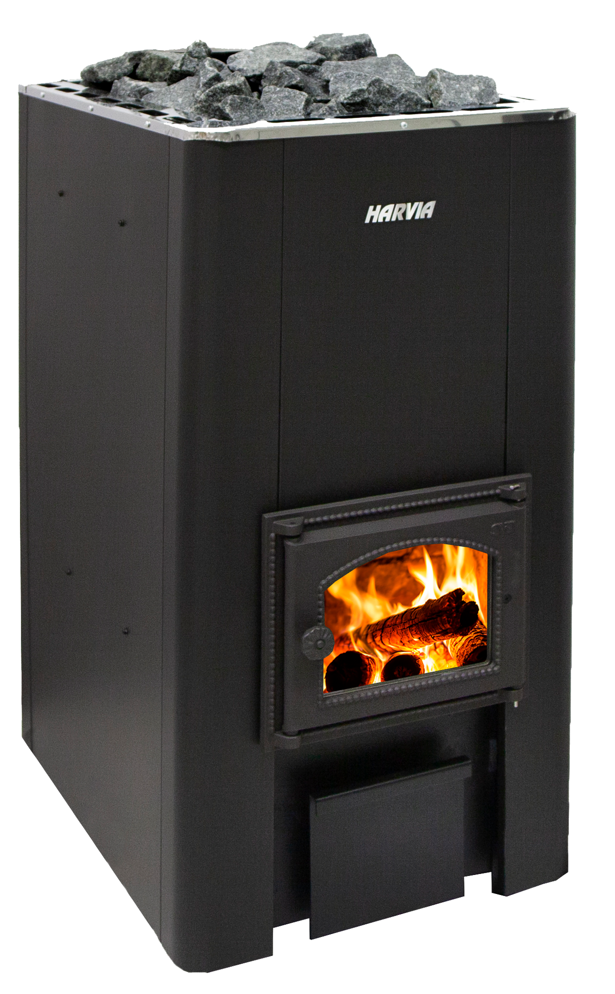 Harvia 50 wood-burning sauna heater, graphite black