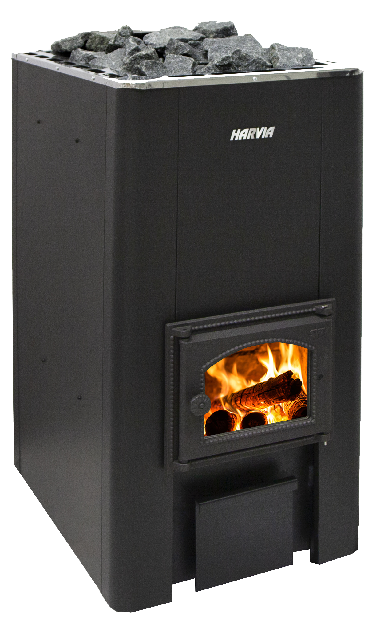 Harvia 50 wood-burning sauna heater, graphite black