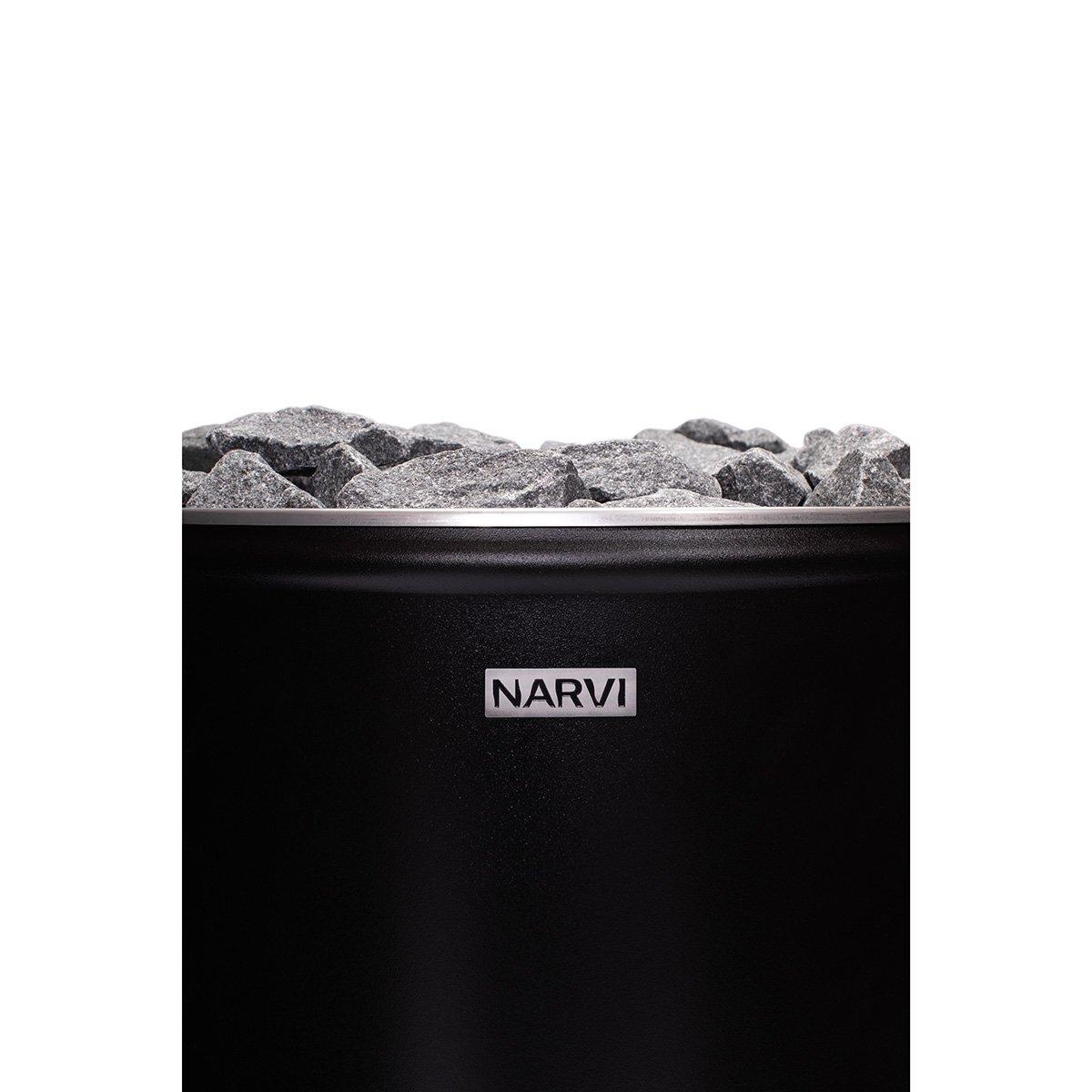 Narvi Luosto stove glass door on a cast-iron frame