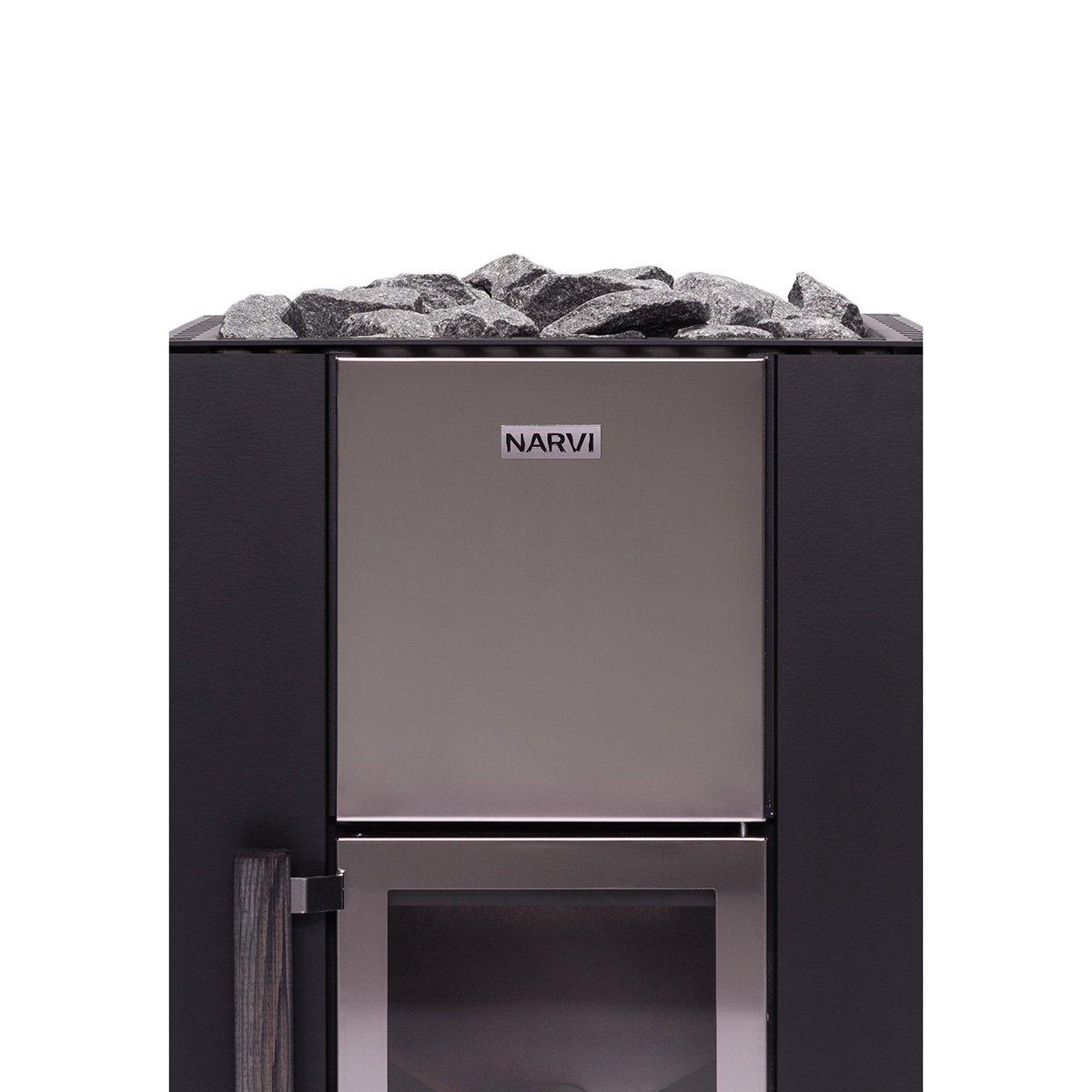 Narvi Kuru 14 / 20 family stove in a wood sauna