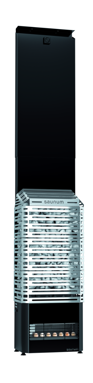 Saunum Air electric heater, studio, open stainless stone cage