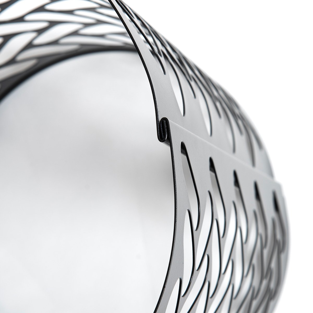 Narvi black stone cage on a connecting flue