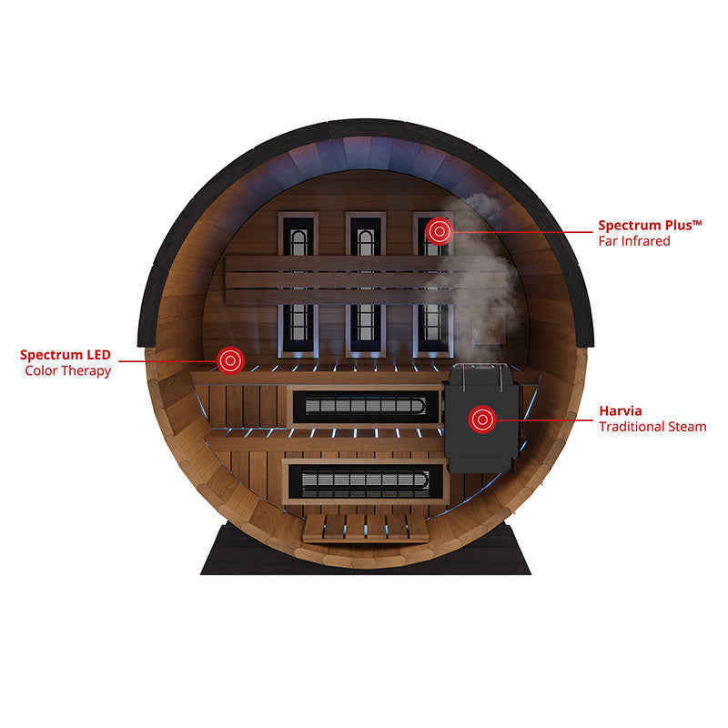 Finnmark Thermo-Aspen Combination Barrel Sauna FD-7