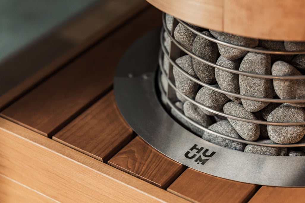 HUUM HIVE Mini in a sauna (manufacturer photo)