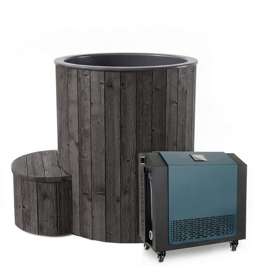 SaunaLife S1BC black tub with FDC-1A chiller