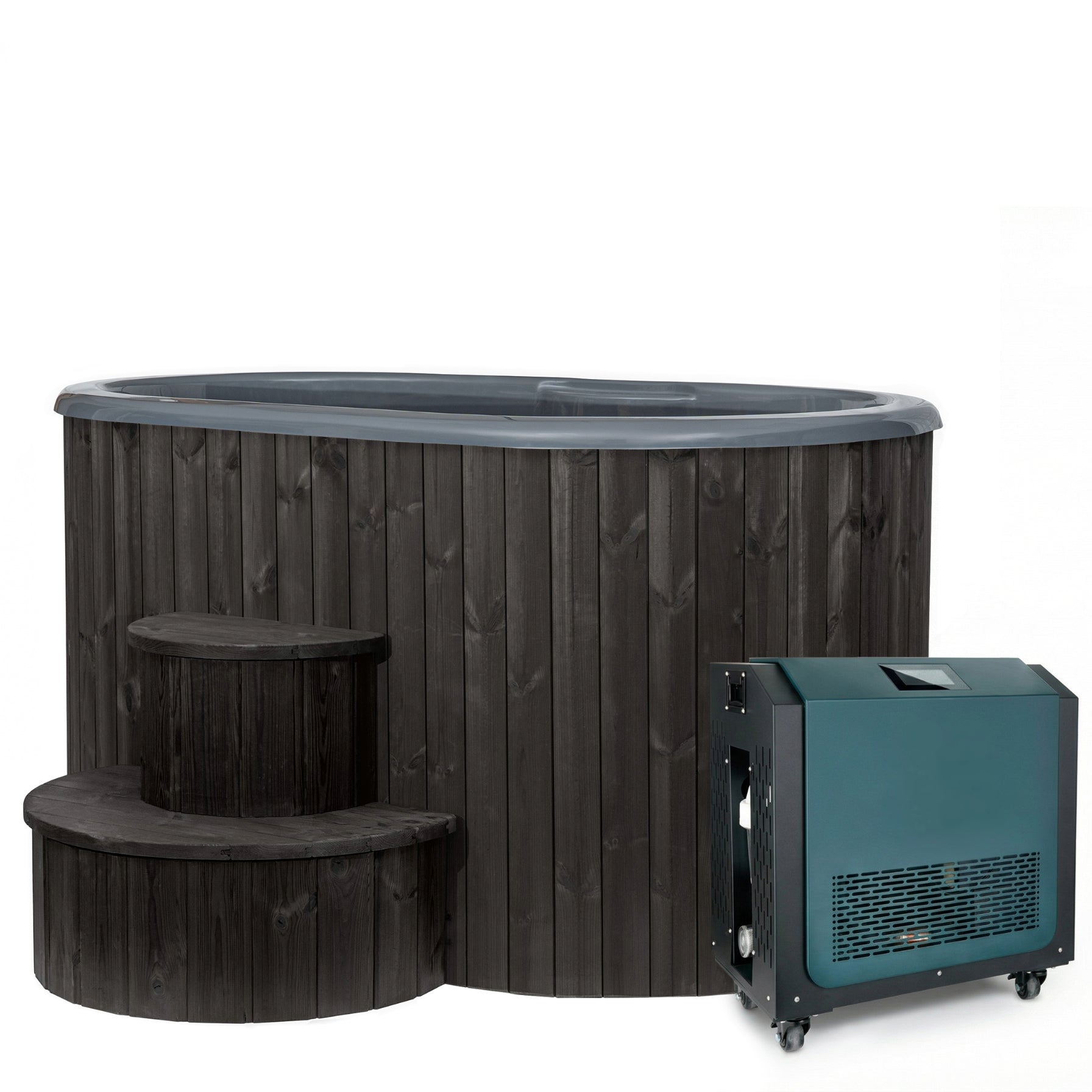 SaunaLife S2BC black tub with AP-1 chiller