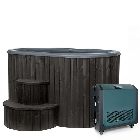 SaunaLife S2BC black tub with AP-1 chiller