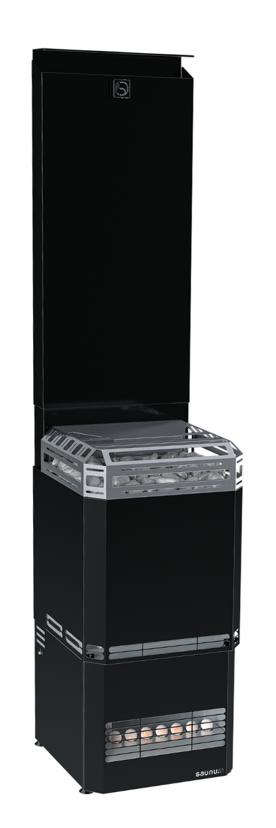 Saunum Air L electric heater, black, studio front