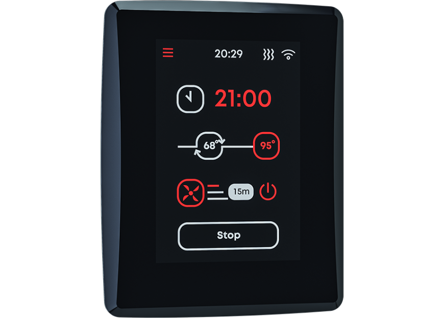 Saunum AirIQ WiFi control panel, black