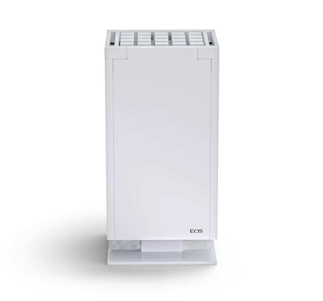 EOS Mythos S35 electric sauna heater, matt white, North America frontal still