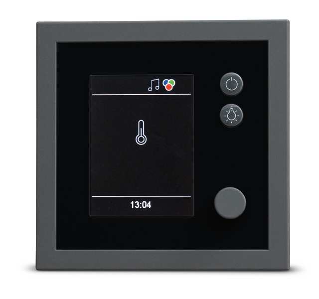 EOS EmoTec D sauna control panel, black, standby