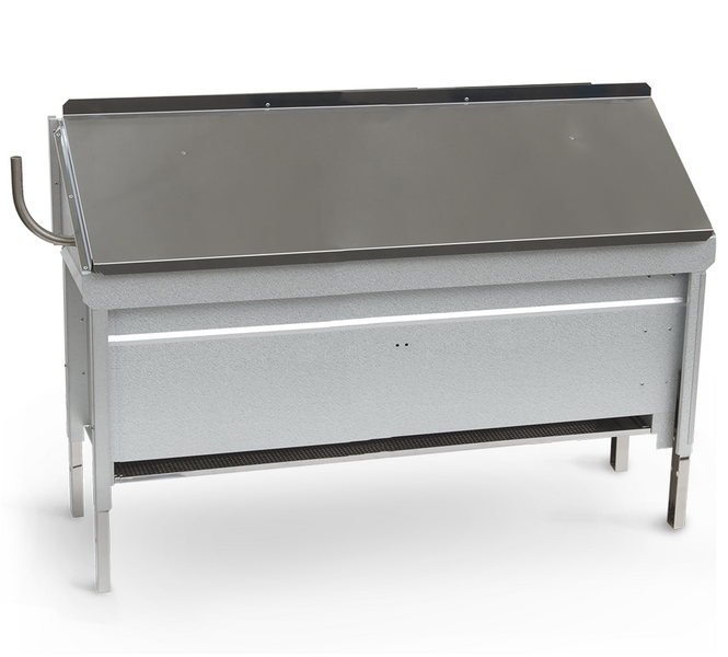 EOS Invisio Midi under-bench electric sauna heater, brushed stainless