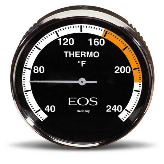 EOS thermometer, Fahrenheit, polished black