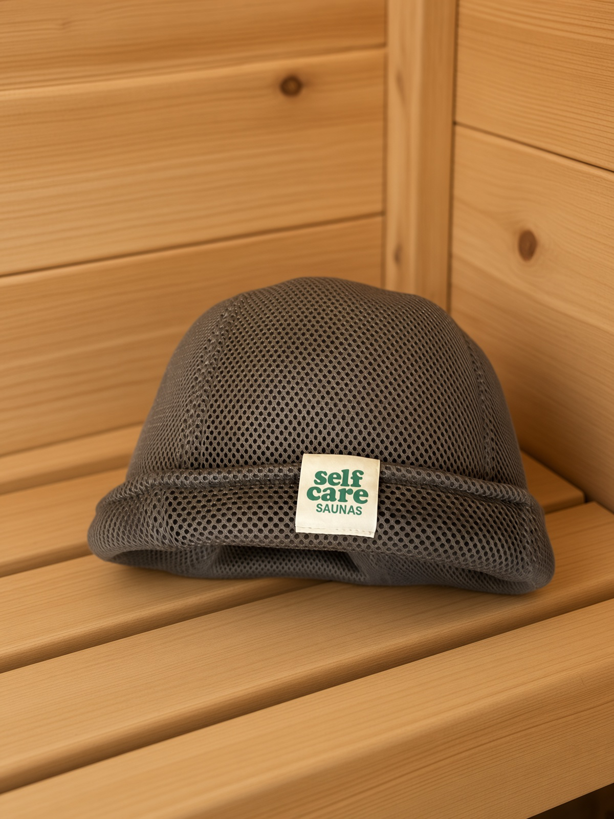 Japanese mesh sauna hat, lightweight breathable sauna cap